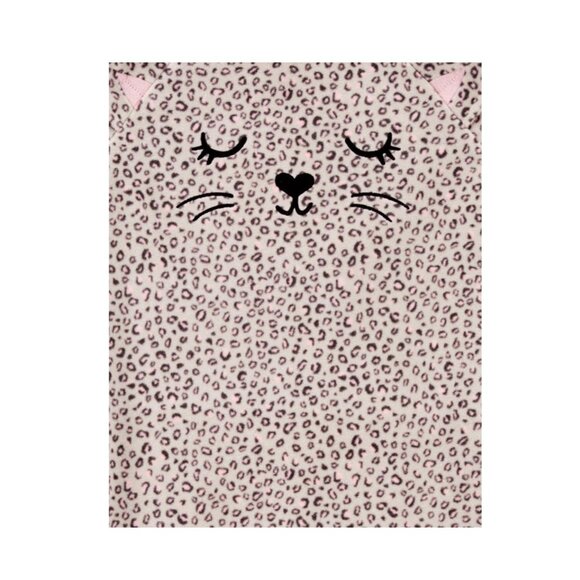 CARTER'S NWT Girls Size 8-10 Leopard Fleece Nightgown Animal Print Long Sleeve - Picture 2 of 12
